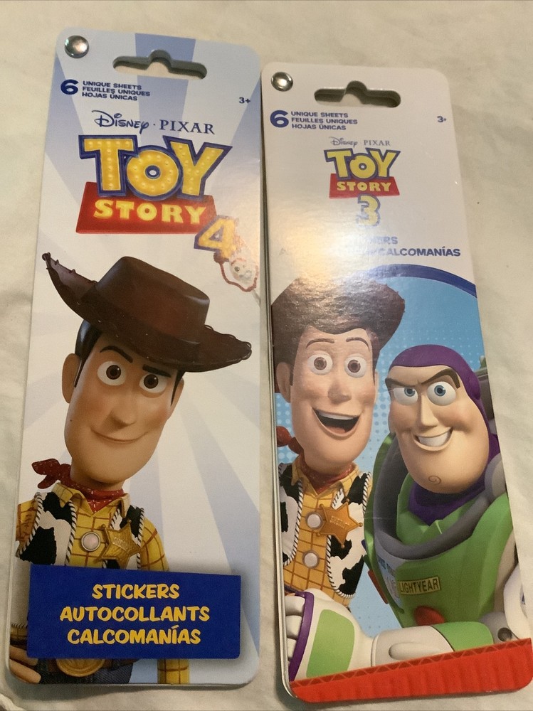 Toy Story 3 & 4 Sticker Sheets ~New