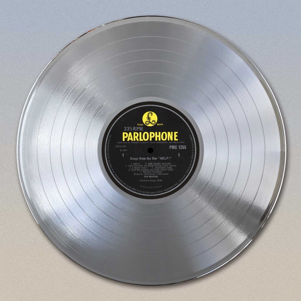 Beatles "HELP" Gold LP Record wall art