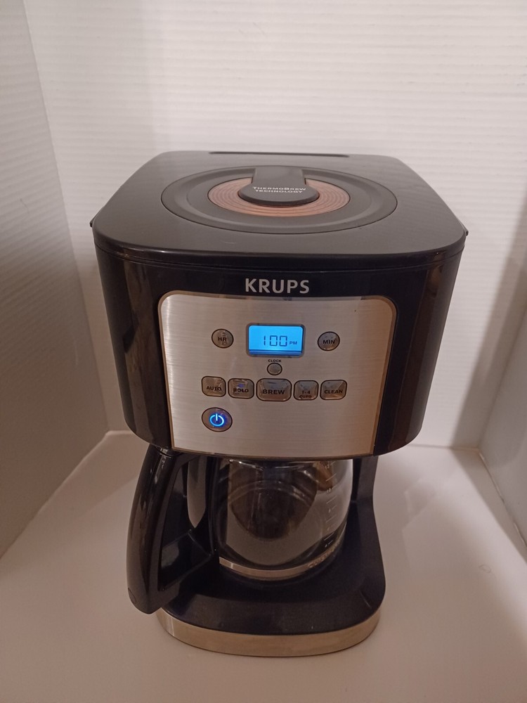 KRUPS 12cup Coffee Thermo Brew Tech Programmable KeepsWarm4hrs Good COND. CLEAN!