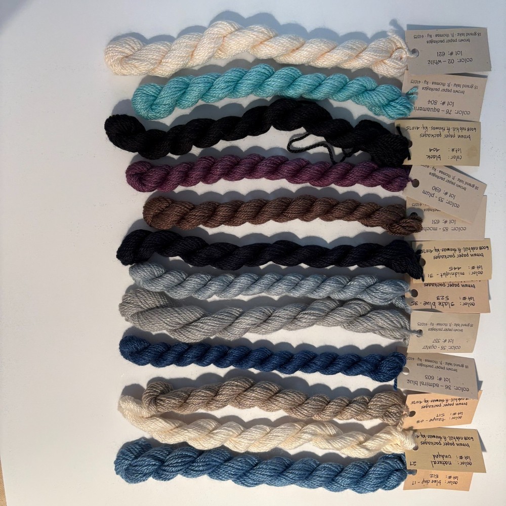 Silk & Ivory Needlepoint Thread -  Brown Paper Package - PICK COLOR