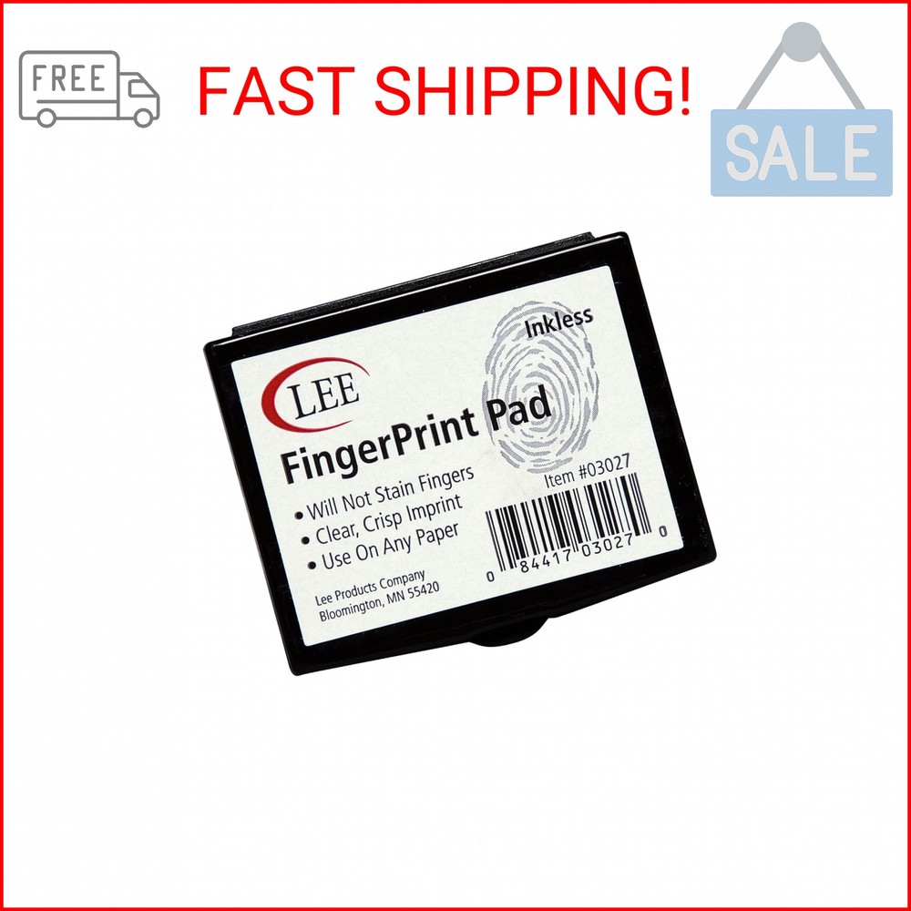 Lee® Fingerprint Ink Pad, Black