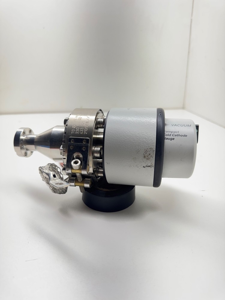 “Vacuum Cold Cathode Ion Gauge Head Flange Assembly Lab Equipment Untested