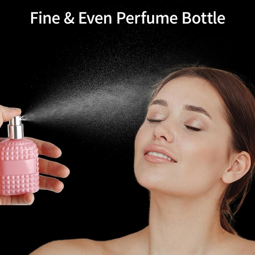 2 Pack 30ml Perfume Spray Bottles Empty, Refillable Glass Fine Mist Atomizer,...