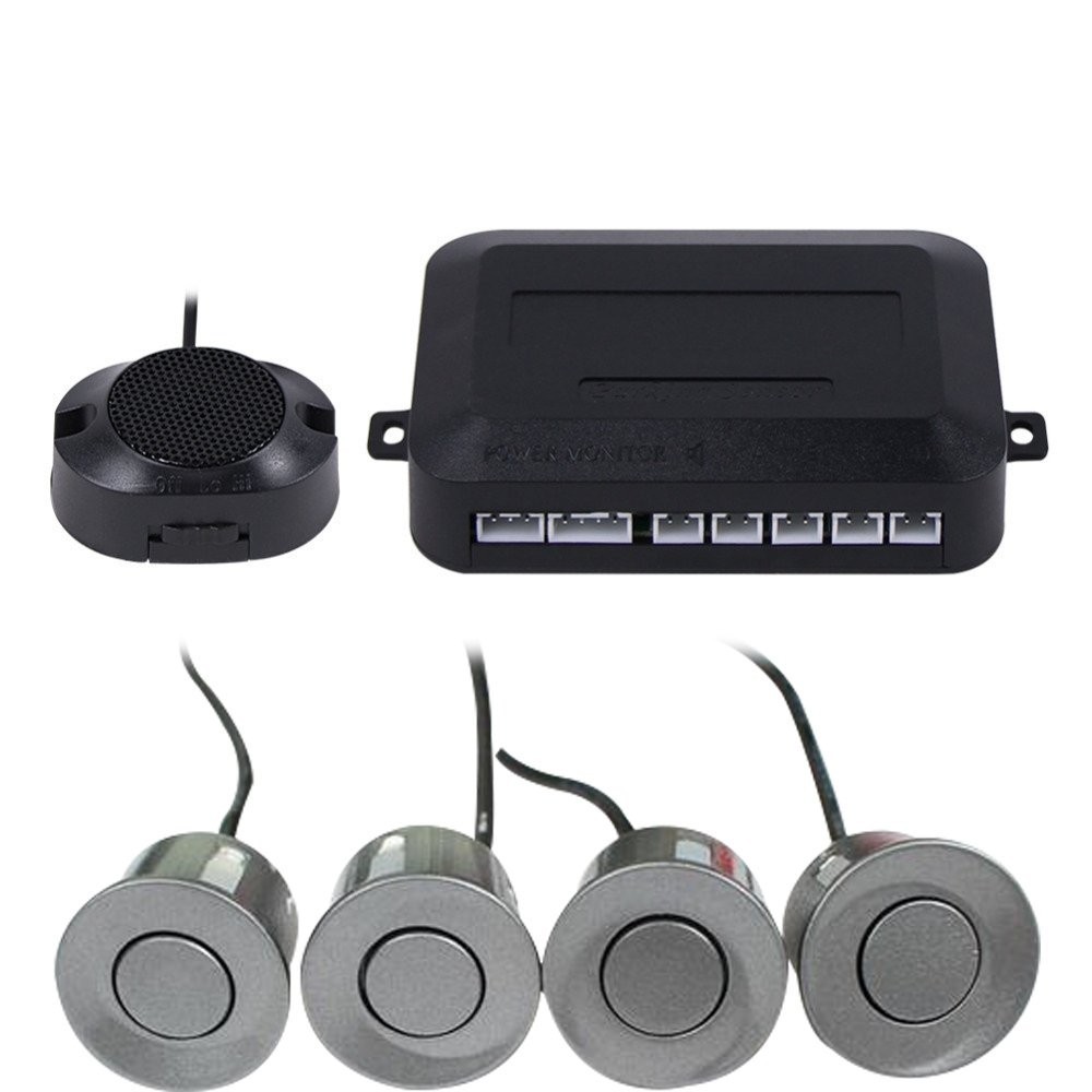 Car Reverse Backup Parking Sensor System - Waterproof Radar, Buzzer, 30-150CM De