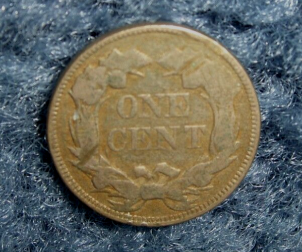 RARE 1858 LARGE LETTERS WEAK DATE FLYING EAGLE SMALL CENT COIN-WEAK STRIKE!