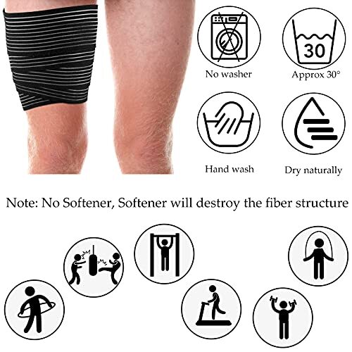 2-Pack Elastic Calf Compression Bandage Leg Sleeve Compression Wraps 2.9"x 71 in