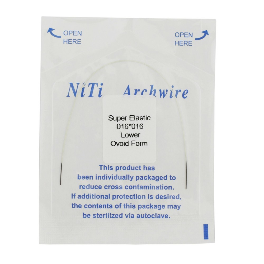 Dental Orthodontic Super Elastic Niti White ArchWire Round Rectangular Ovoid U/L