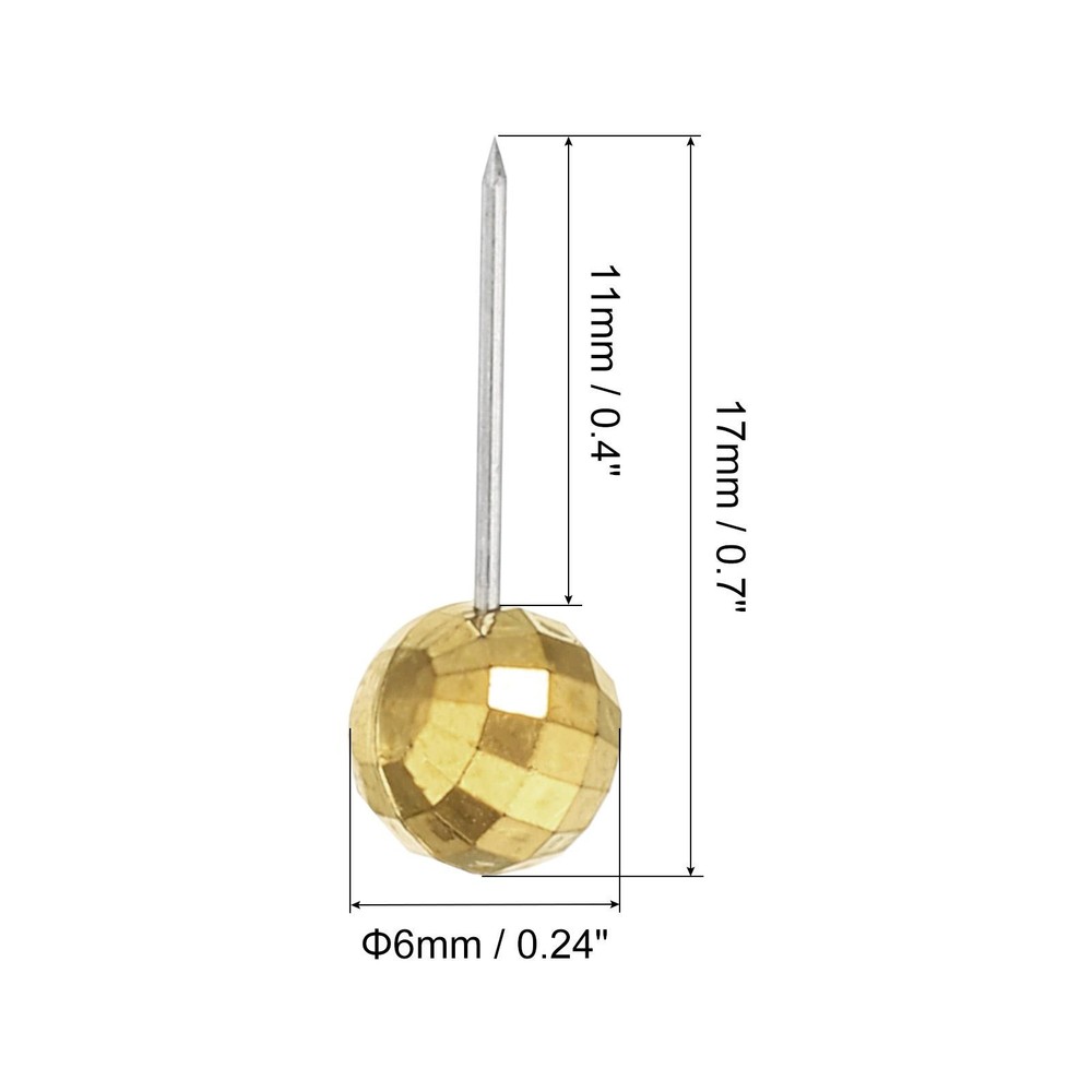 Pressure pins, 100pcs round head decorative map tip, gold