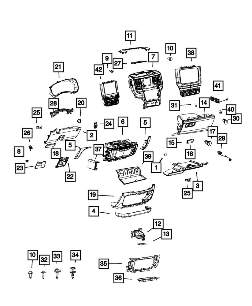 Genuine Mopar Applique Bezel 68462393AA