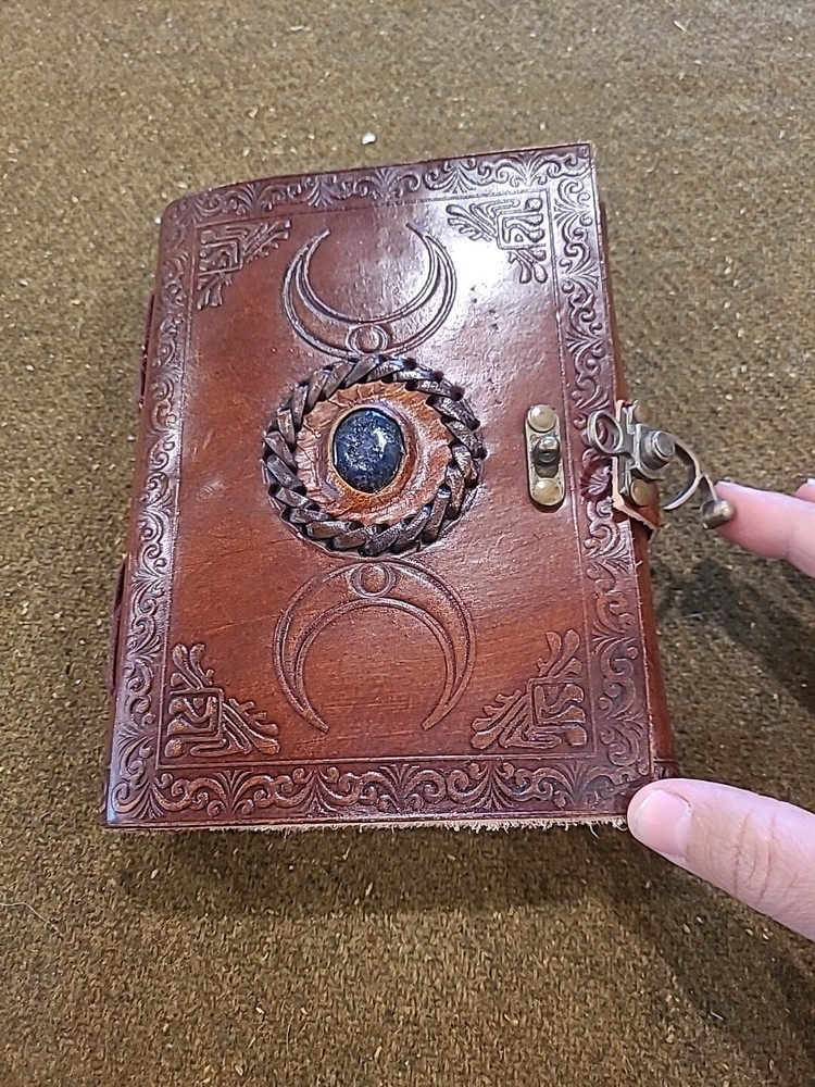 Leather Chakra Stone Sketchbook Dairy Journal