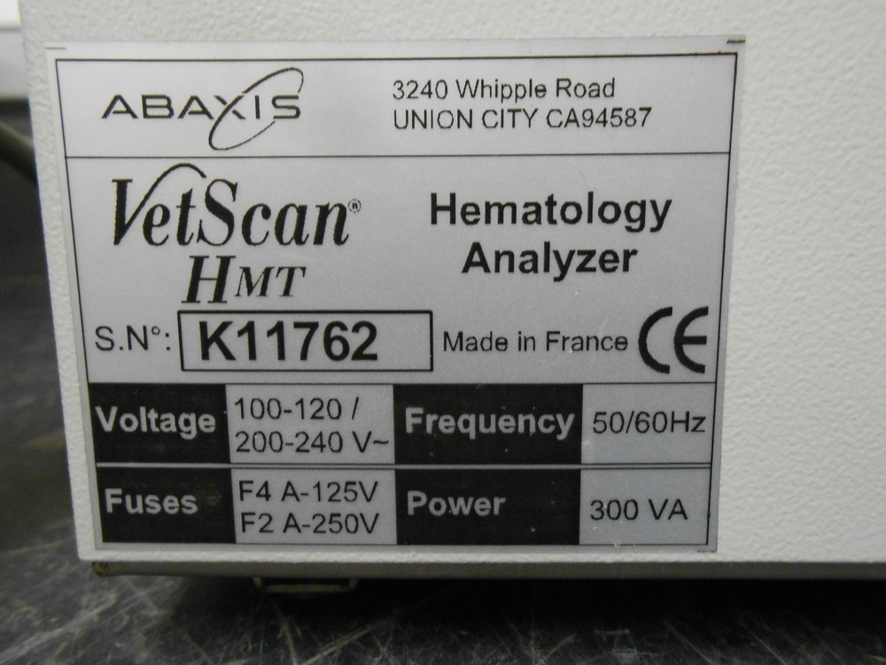 ABAXIS VETSCAN HMT HEMATOLOGY ANALYZER