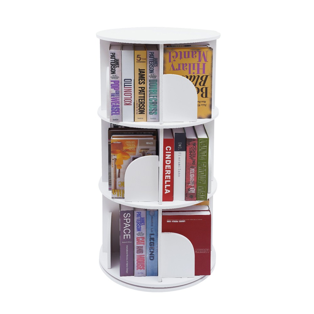 12-Compartments Stackable Shelf Bookshelf Organizer Holder Books Storage Stand