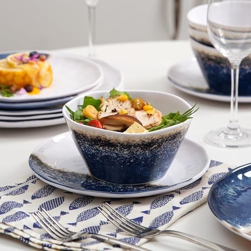 12-Piece Unbreakable Melamine Dinnerware Set for 4 - Lightweight, Chip & Scratch