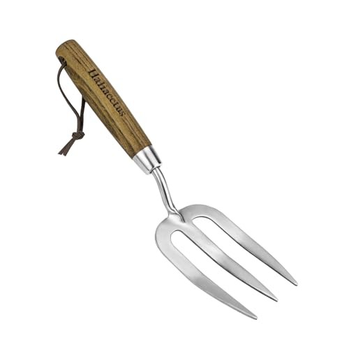 Garden Hand Fork, Hand Weeding Fork with Sharp Tine for Easy Uprooting Large