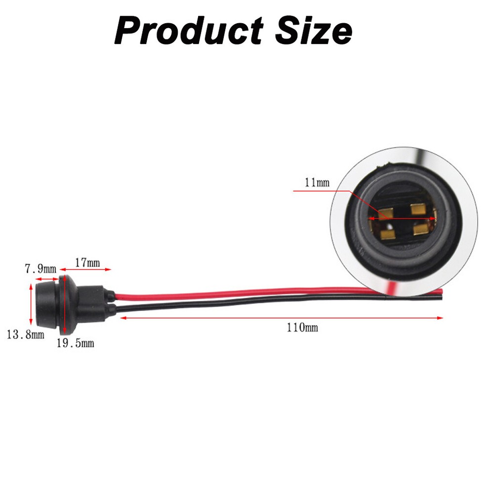 10Psc Pigtail Replacement light Wire Harness socket for Landscape Light Bulbs