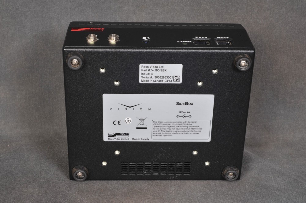 Ross Video Vision Control Panel Audio Control Side Box V-190-SBX