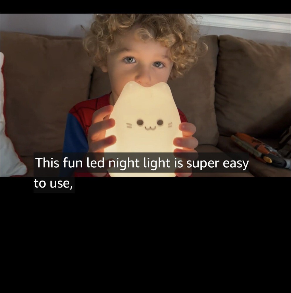 Cat Night Light Or Table Lamp Changes Color Remote Control By Sweet Ponies