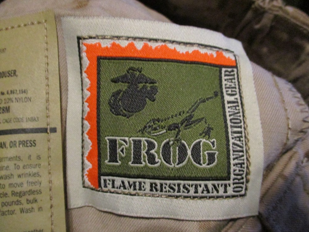 NWT USMC Desert FROG Marpat FR Combat, Utility Camo Pants, MEDIUM LONG