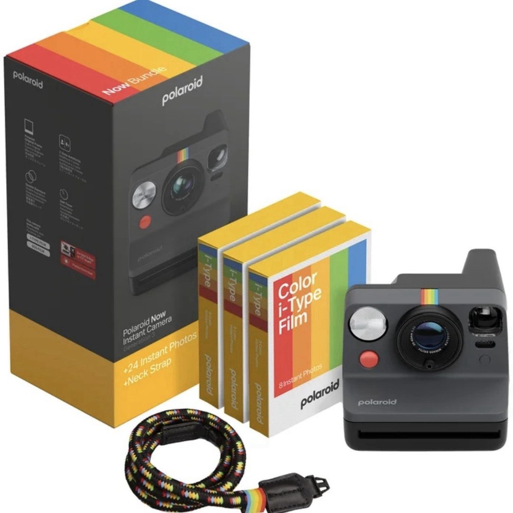 NEW Polaroid Now Generation 3 Instant Camera BUNDLE (Black)