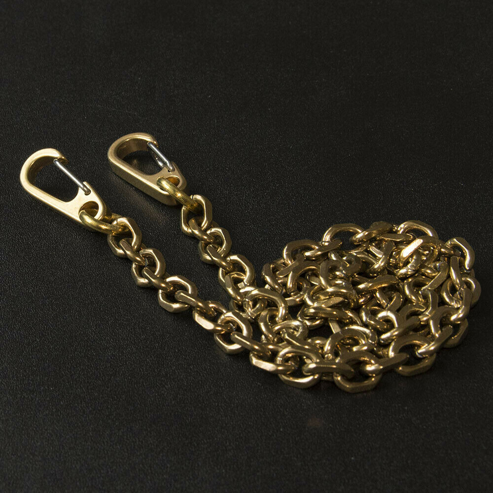 Solid Brass Fob Wallet Key chain with Snap Hook Carabiner