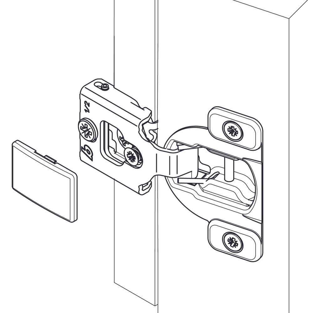 Compact Hinge 1/2" Face Frame (2)