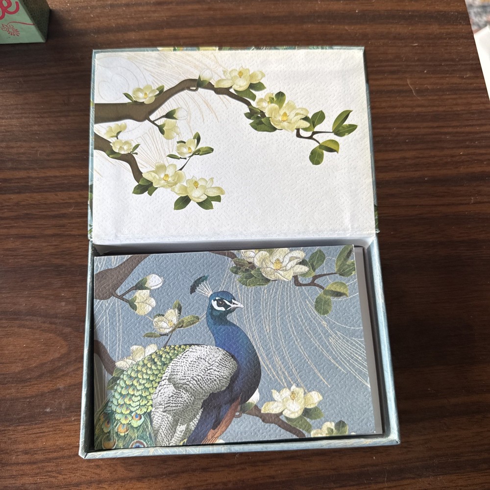 Punch Studio Decorative Box PEACOCK Rhinestones