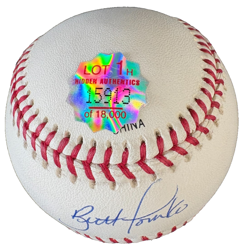 Brent Tomko Autographed Rawlings Baseball Hidden Authentics COA Authentication