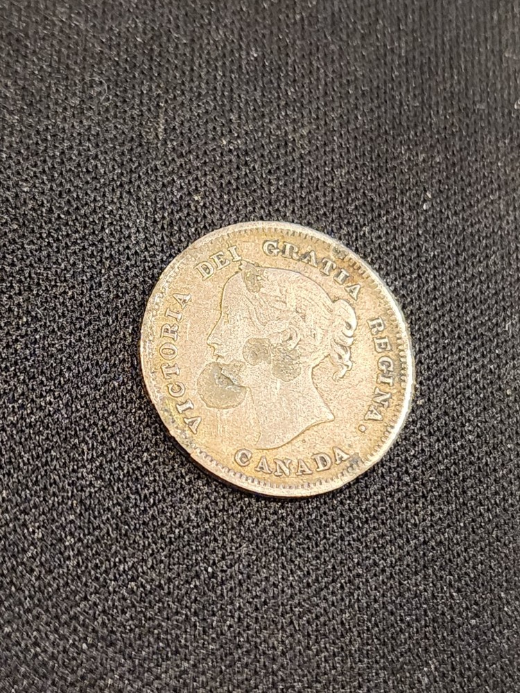 1896 Canada 5 Cents Silver Coin