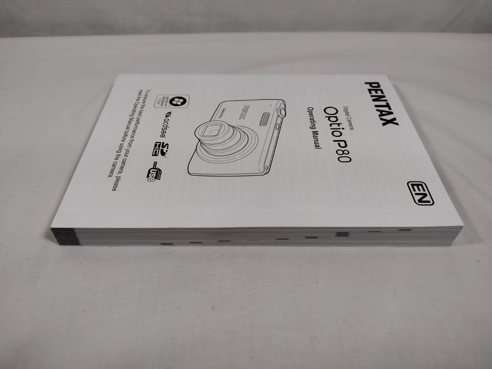 Pentax Optio P80 Operating Manual / Users Guide English