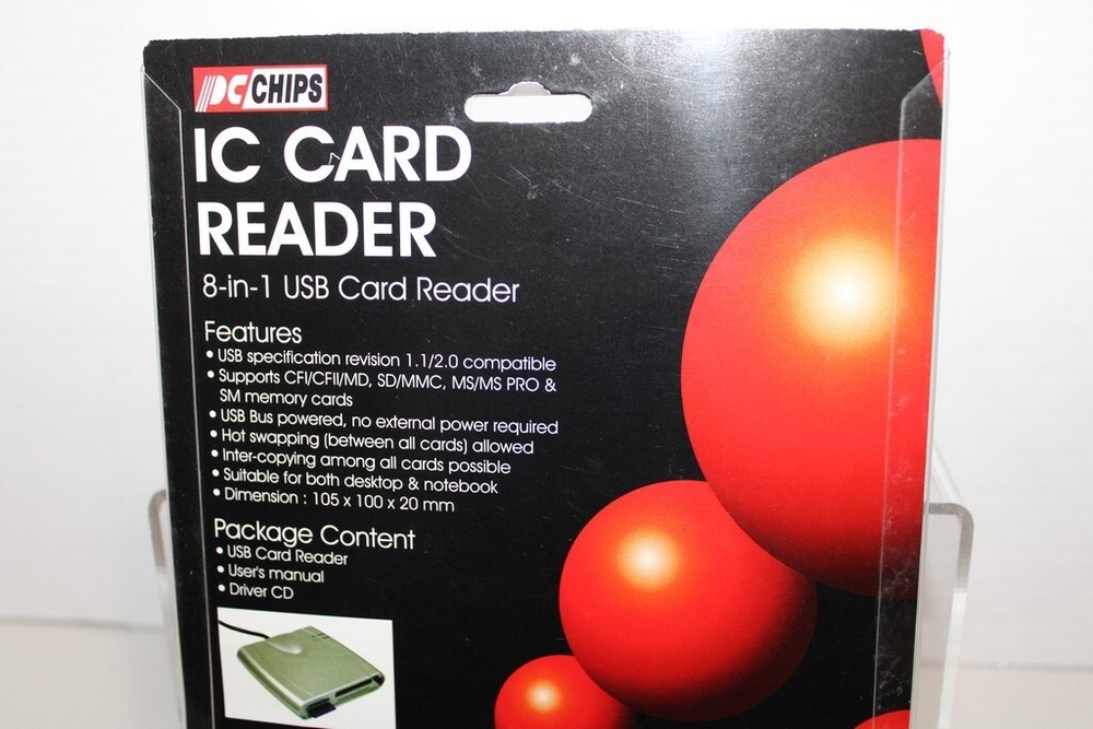 PC Chips IC 8-In-1 USB Card Reader - New