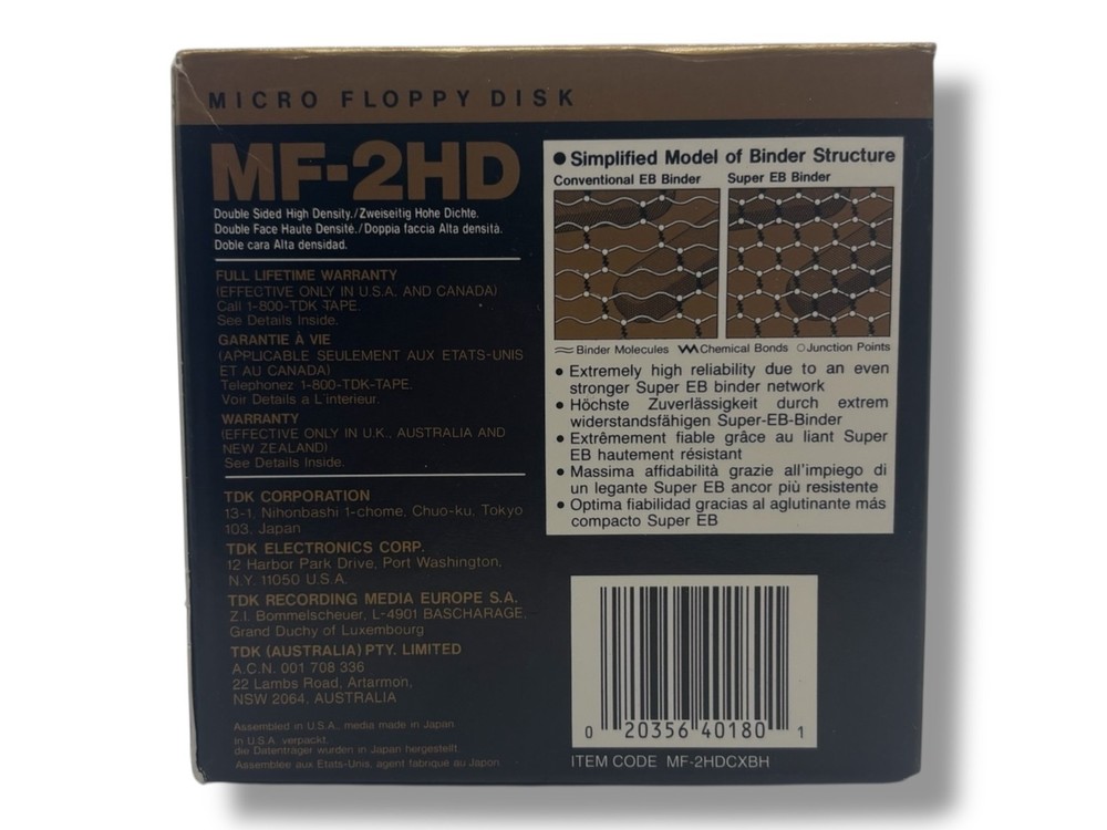 DK MF-2HD Micro Floppy Disk 10 Disks Double Sided High Density