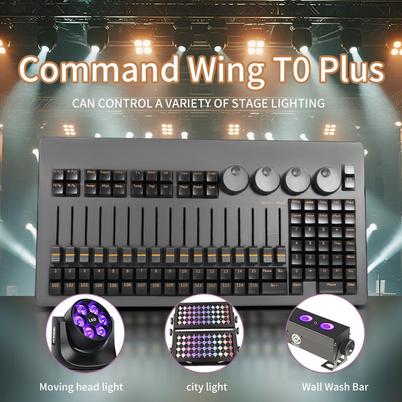 Professional TO PLUS DMX512 Controller for Stage Lighting Command Wing Console