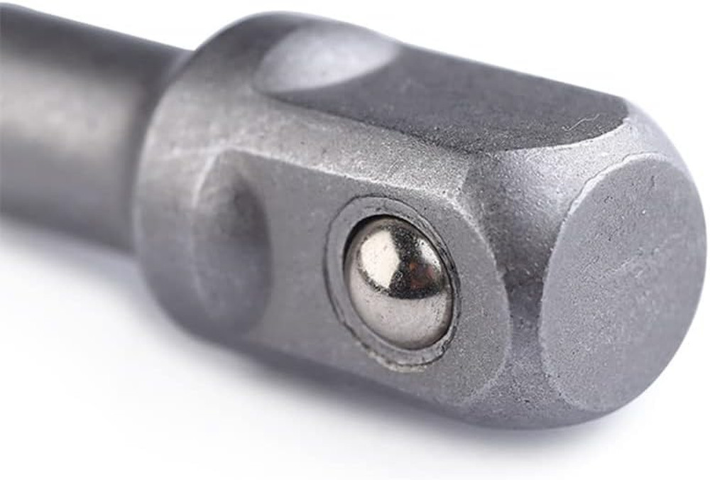 5 Pieces Impact Square Socket Adapter 1/4 Hex Shank to 3/8 Square Socket Bit