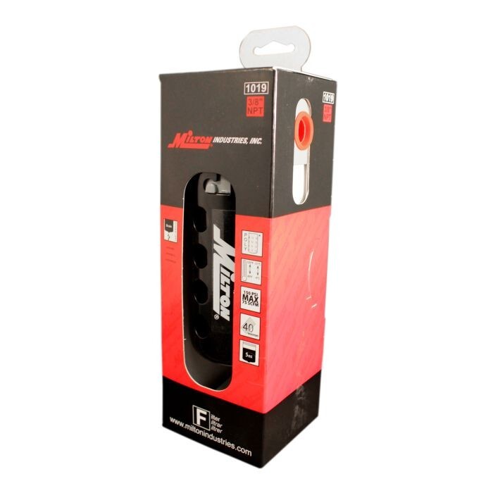 Milton® 3/8" NPT Polycarbonate FRL Micro Filter, 150 PSI, 48 SCFM