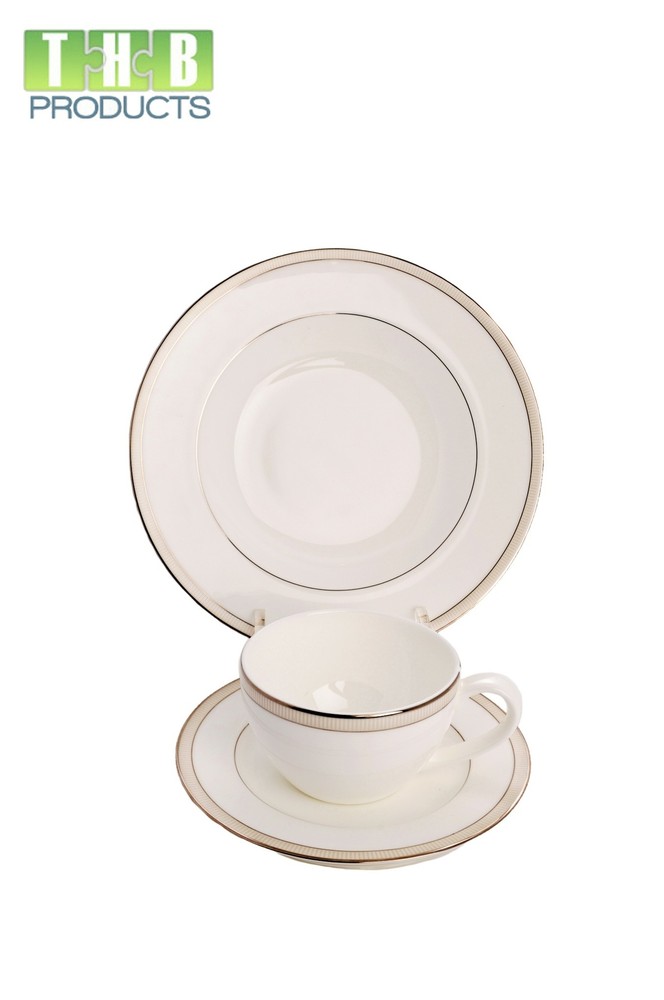 Clear Acrylic 3 Piece China Dinnerware Place Setting Display Stand (Item #693)