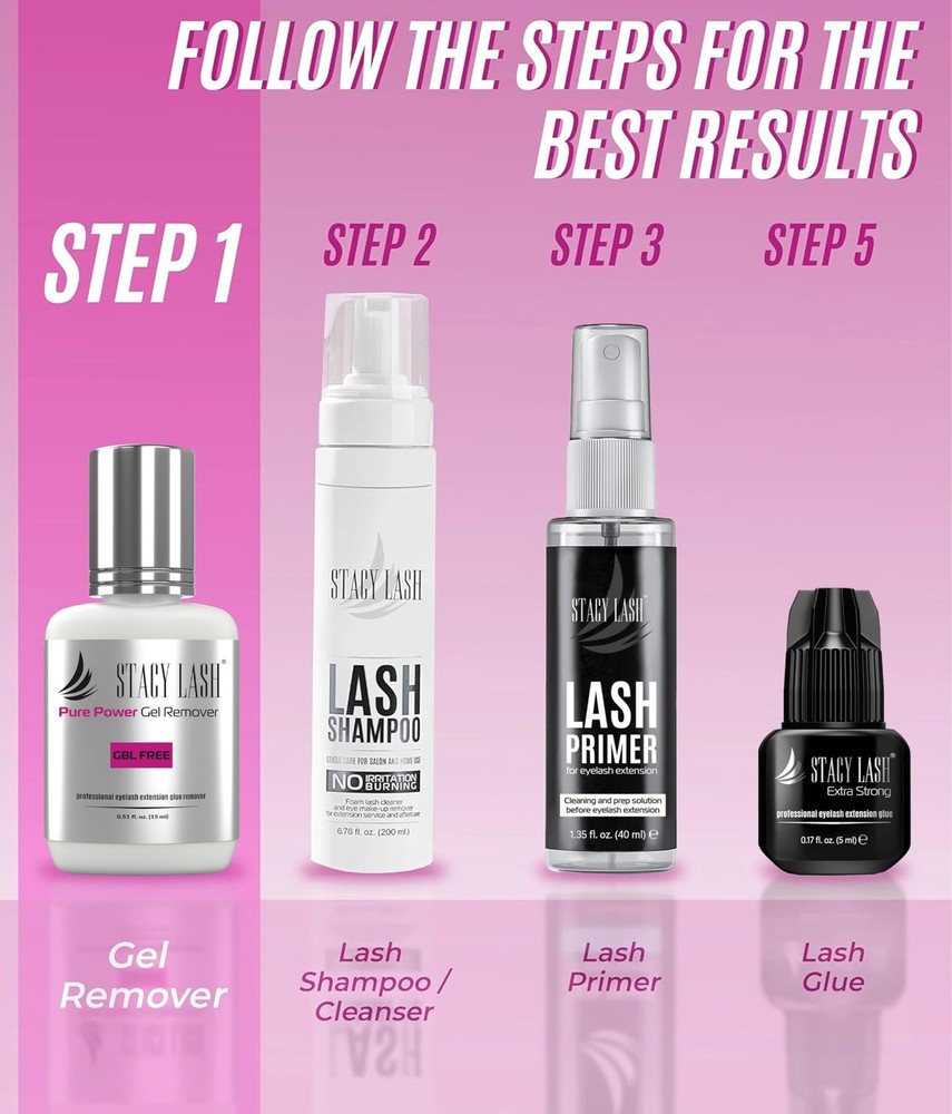 STACY LASH Eyelash Extension Remover (0.51 fl.oz / 15 ml) / Transparent