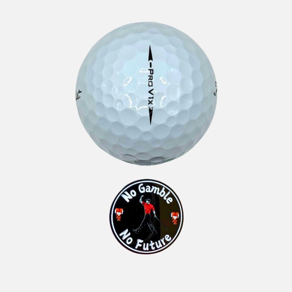 No Gamble No Future Golf Ball Marker – Bold Magnetic Golf Accessory