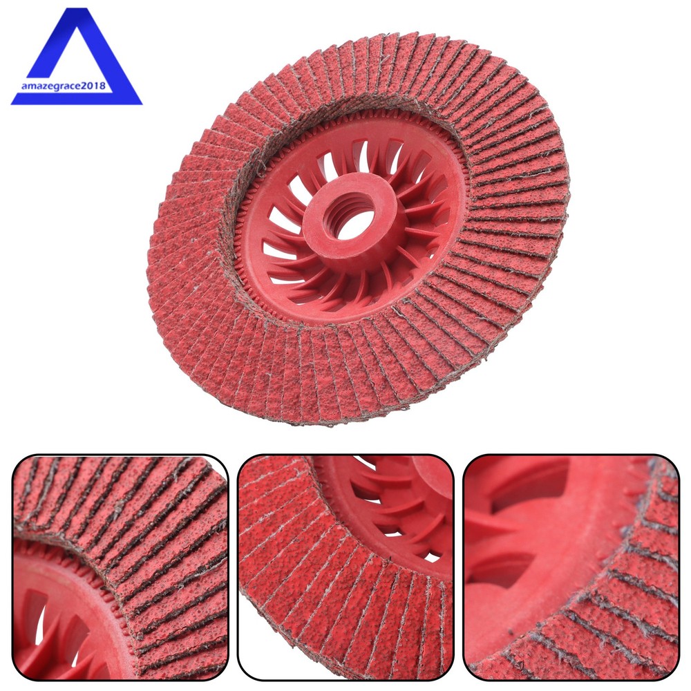 10Pack 4-1/2"×7/8'' with 4 different Grits T27 Ceramic Grain Flap Sanding Discs