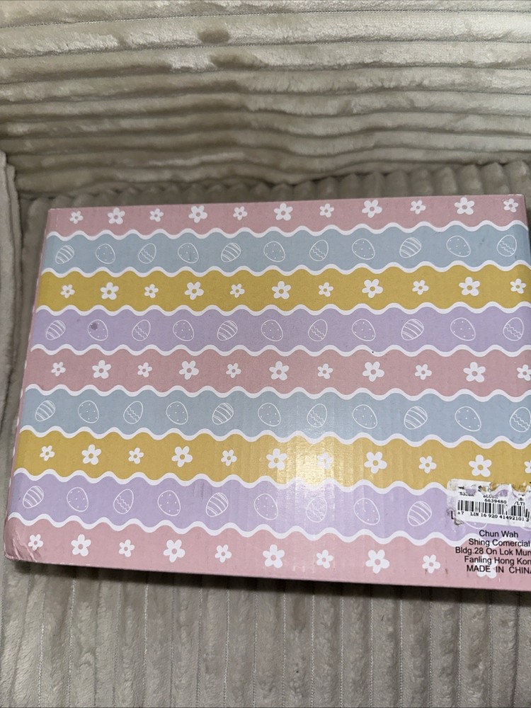 3 Pink Ceramic Easter Hear Speak See No Evil Trio Bunnies