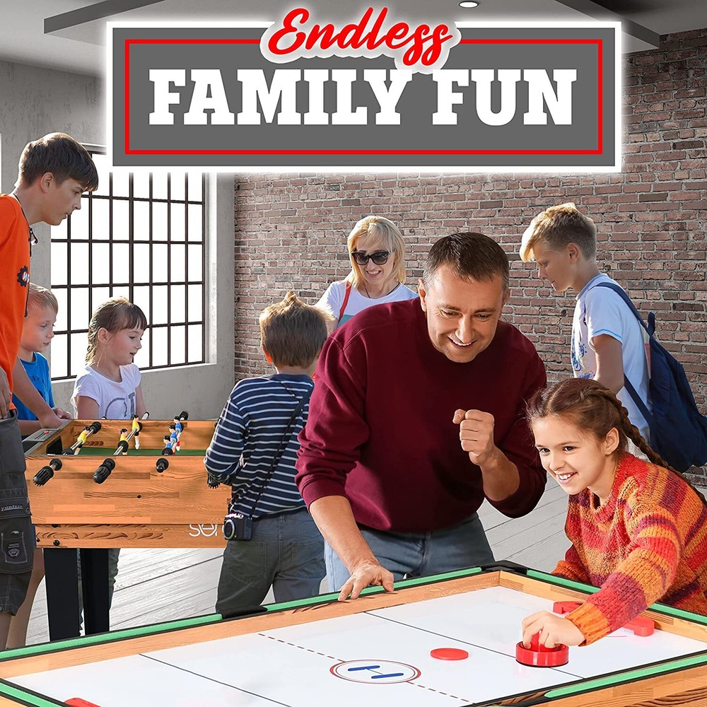 SereneLife SLMTGTBL41 4-In-1 Multi-Game Table