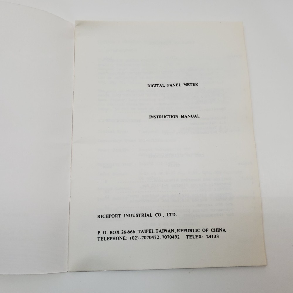 NEW Digital Panel Meter Model DPM-100P 300-1300 Richport