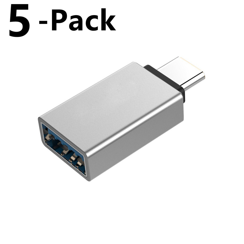 U-speed 5 Pack USB-C Type C 3.1 Male to USB 3.0 Type A OTG Adapter Sync Data