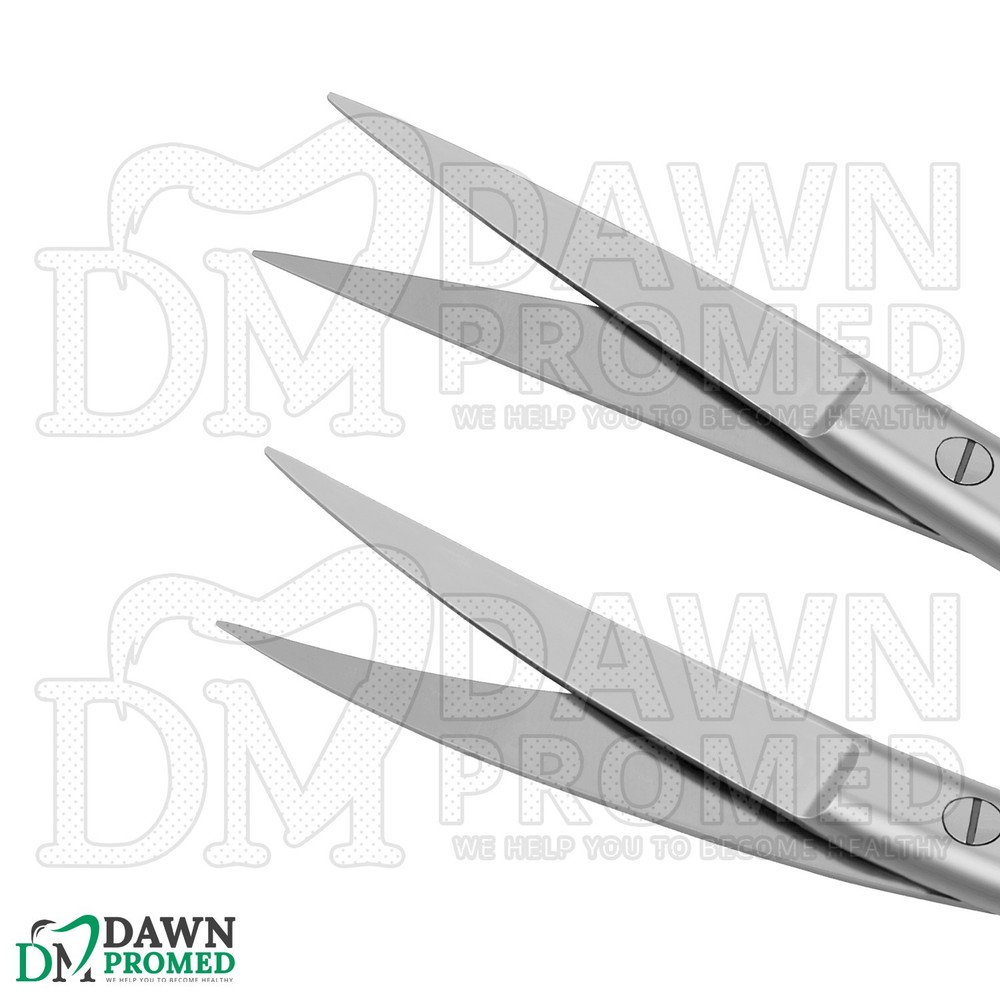 2 Pcs Operating Scissors 5.5" Straight & Curved Sharp Sharp Round Pattern Set