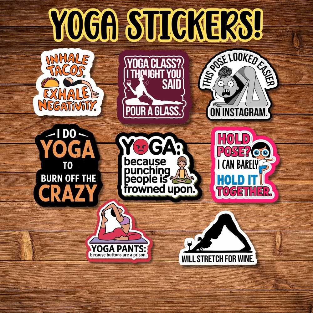 Funny Yoga Stickers