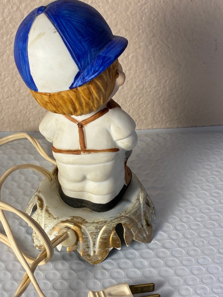 Underwriters Laboratories Portable Lamp - Night Light. Baseball Player *Tested