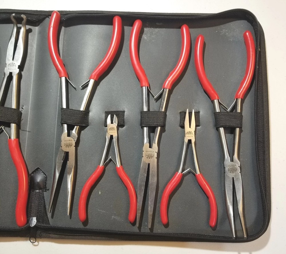MAC Tools 10 pc Plier Set Red Handle Soft Case