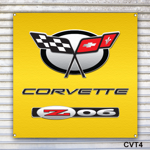 Corvette ZO6 Banner Sign Wall Art