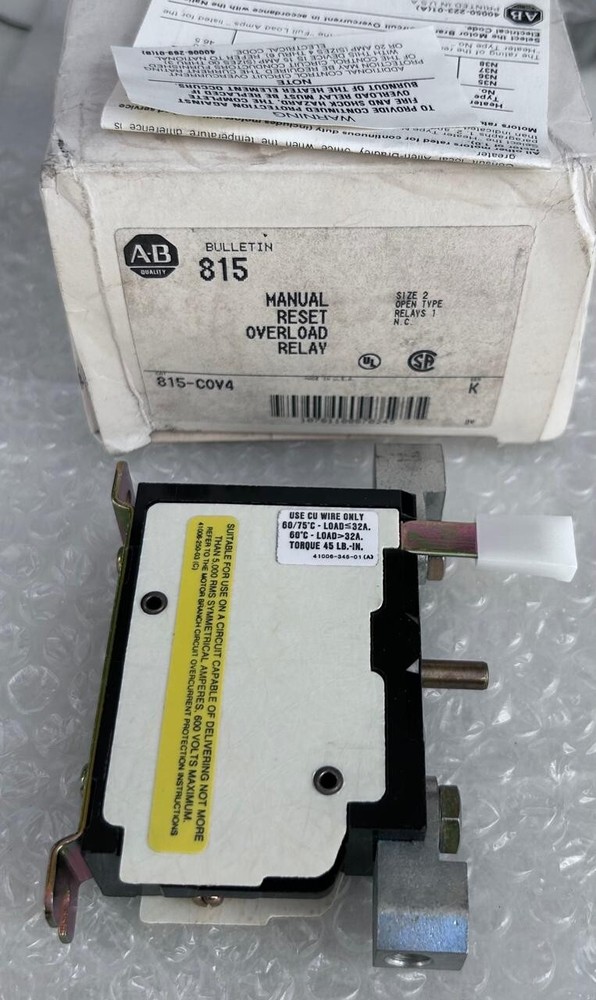 Allen Bradley 815-COV4 Open Type Manual Reset Overload Relay