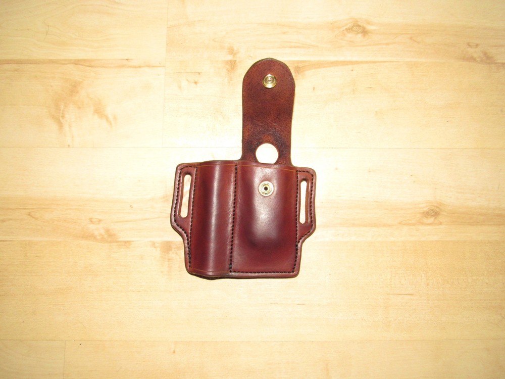 Leather Sheath for Leatherman Wave and mini mag lite