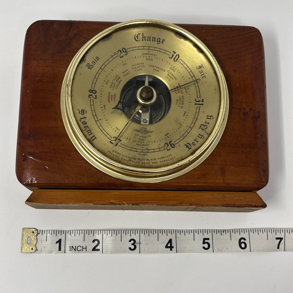Vintage SB Shortland British Desk Barometer